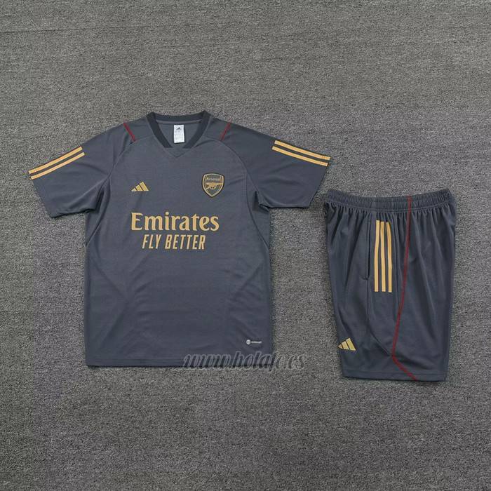 Chandal del Arsenal Manga Corta 2023-2024 Gris - Pantalon Corto
